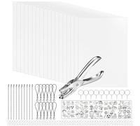 REAQUE 182 Pièces Plastique Fou Kit, Feuille de Plastique Rétractable DIY Set avec 20 Shrinky Dink Paper pour Activité Manuelle, Ornements Bricolage, Artisanat