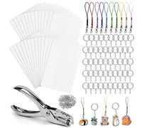 REAQUE 187 Pièces Plastique Fou Kit, Feuille de Plastique Rétractable DIY Set avec 25 Shrinky Dink Paper pour Activité Manuelle, Ornements Bricolage, Artisanat