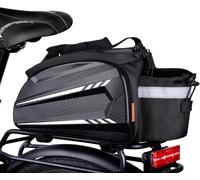 Rear Bicycle Pannier Rack,10l Waterproof Bicycle Pannier Bag With Water Bottle Holder,Rain Cover,Reflective Side Strips