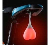 Rear Bike Light Heart Ball Silicone Safe Lamp Waterproof Night Essential LED Red Warning Lights - Red