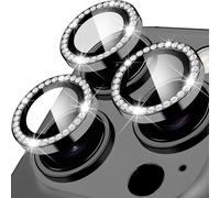 Rear Camera Protection For Iphone 16 Pro/16 Pro Tempered Glass, Glitter Protective Lens Lens, 9h Hardness Hd Definition Ultra Resistant Anti-Scratch Lens Camera Protector, Black