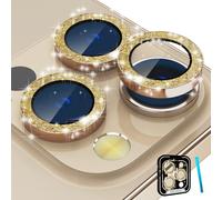 Rear Camera Protector Compatible With Iphone 14 Pro/Iphone 14 Pro , 9h Tempered Glass - Bling Lens Protector - Custom Metal Lens Ring 2022 - Gold