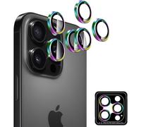 Rear Camera Protector Compatible With Iphone 16 Pro/Iphone 16 Pro , Tempered Glass Camera Protection Hd Anti-Scratch Individual Lens Ring -Colorful