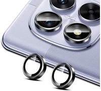 Rear Camera Protector For Note 14 Pro 5g/Xiaomi Poco X7 5g, Individual Metal Lens Ring, 9h Tempered Glass Lens Protection, Anti-Scratch Ultra-Thin Black