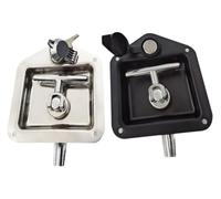 Rear Canopy Lock with Keys for Truck Trailer Caravan, T-Handle Tool Box Garage Door Snugtop Locking Handle(Black)