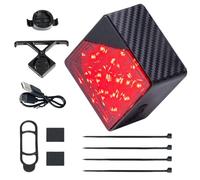 Rear Light, 4 Modes Smart Waterproof Bike Light, USB Rechargeable Brake Lights for Outdoor Riding, Sturdy Design, Easy Install Feature, Cycling Accessory for Home, Fishing, Work 1.3x1.3x0.94 inches