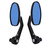 Rear View Mirrors, 78/" Handlebar End Mirrors, 360 Degree Aluminum Alloy Mirrors with Clear Glass, Fit for Most Motorcycles, Black