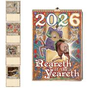 Reareth of the Yeareth 2026 • Calendrier 2026 amusant avec fesses médiévales, 21,6 x 27,9 cm, calendrier médiéval étrange et laid avec papier épais, idéal pour les cadeaux (1Pcs)