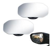 Rearview Glass Clear Frameless Car Mirror, HD Angle | Small Size Adjustable 360 Degree Vision with Wide Lens Feature, Blind Spot Aid for Vehicle Safety, Urban Commute, Highway Navigation
