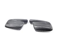 Rearview Mirror Cover Cap Couvercle De Rétroviseur Latéral Noir Brillant En Fiber De Carbone Pour E46 E65 3 7 Series E66 E67 745i 750i 760Li 730Li Cache de rétroviseur extérieur(Fibre de carbone)