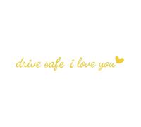 Rearview Mirror Decal, Drive Safe I Love You Sticker, 12x1.6cm Car SUV Truc