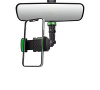 Rearview Mirror Phone mount- Adjustable Holder, Foldable Car Cradle, Space