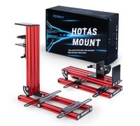Reashy Hotas Support pour joystick, en aluminium, pour manettes de vol Logitech X56, X52, X52 Pro, Thrustmaster T.1600M, TCA, T.Flight Hotas One, 4, X, Airbus, VKB Gladiator Nxt (rouge)