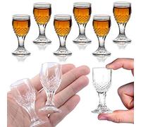 REATR 6PACK 12 ML / 0.5 onces Verres à Shot Liqueur Baijiu Verre a Shot Mini Taille Liqueur Verre à saké Tasse en Verre à vin Chinois avec Tige verrerie drôle Baijiu Glass Shot Glass
