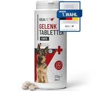 ReaVET comprimés articulaires pour Chien 180 pièces Pendant 12 Mois, comprimés articulaires Chien avec Moule à lèvres Vertes, après arthrose traitée
