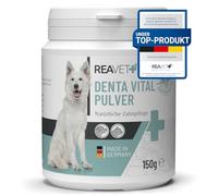 ReaVET DentaVital soin dentaire chien & chat 150g - détartrant chien, remède contre le tartre chien, mauvaise haleine chien chat, contre la mauvaise haleine chez le chien
