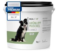 ReaVET Extrait de moule aux vertes orles en poudre 1 kg pour chiens et chevaux - Poudre de moule verte pour chien, hautement dosé après arthrose traitée, arthrite