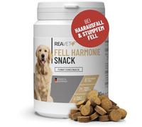 ReaVET Friandise oméga-3 pour chien - Pour une peau saine et un pelage brillant - En cas de démangeaisons, de perte de cheveux, de changement de pelage - Avec huile de saumon - Acides gras oméga-3 -