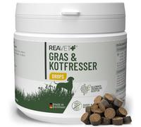 ReaVET Gouttes d'herbe et de déjections pour chiens - Seconde pour les brûlures d'estomac, l'herbe, les déjections canines I Friandises pour chien sans céréales avec bloqueur d'acide I Friandises pour
