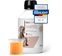 ReaVET Huile intestinale pour Chien 250 ML - Soutien Naturel de la Digestion, Contre Les COT durs et Les blocages chez Le Chien, Huile nourrissante de qualité supérieure