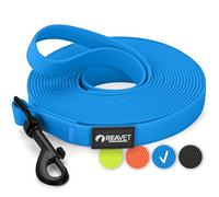ReaVET Laisse pour chien - 5 m - Bleu - Robuste et imperméable - Longue laisse d'entraînement avec poignée - Laisse d'entraînement pour grands et petits chiens