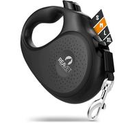 ReaVET Laisse rétractable 5 m pour chien de taille moyenne M poignée ergonomique antidérapante laisse rétractable robuste avec système d'arrêt de frein, laisse pour chien jusqu'à