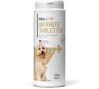 ReaVET Levure de Bière pour Chiens, 500 Comprimés - avec Biotine & Vitamines B - Soutien du Pelage et de la Peau - pour Un Poil Brillant - sans Additifs