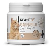 ReaVET Magenmild Powder for Cats 50g - Favorise la Digestion, Lie Les sucs et Les acides gastriques, harmonise l'activité Gastro-intestinale, protège l'estomac des Chats