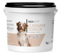 ReaVET Psyllium Indien pour Chevaux et Chiens 1 kg - entièrement Naturel, de qualité supérieure, Riche en Fibres, sans Gluten I psyllium pour Chevaux, Chiens et Chats de qualité supérieure