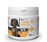 ReaVET Vitamin Complex 300g, vitamines b Chien, vitamines Chien, vitamines Chat, Poudre multivitaminée pour Chiens, purement Naturelle