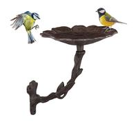 Reaxdays abreuvoir sur mur en fonte,fleuri mangeoire hiver brun