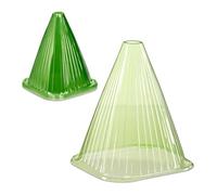 Reaxdays Cloche à Salade, Lot de 20, en PVC, Protection Contre Le Gel et Les escargots, HLP : 22 x 19 x 19 cm, Verte