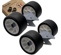 Rebadis 2 Rouleaux remorque Bateau, Galets Diamètre 120mm, pour Tube chandelle 40x40, Livraison Offerte