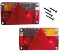 Rebadis - Lot 2 Cabochon feu Gauche et droite, AJBA FP80 FP82, 6 Fonctions, cache de rechange pour feux vitre arrières remorque