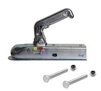 Rebadis Tête d'attelage remorque, boitier Compatible Boule d'attelage diamètre 50mm, livré avec Les vis (Timon carré 50mm)