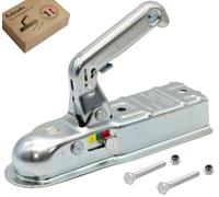 Rebadis Tête d'attelage remorque, boitier Compatible Boule d'attelage, livré avec Les vis (800Kg - Timon carré 60mm). Vendeur en France