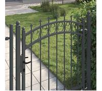 ""Rebais 2026"" Portail de clôture robust 1PC - ZENCORE - PORTAIL D'entrée - avec pointes Gris 150 x 100 cm JJ3472086