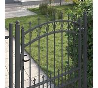 ""Rebais 2026"" Portail de clôture robust 1PC - ZENCORE - PORTAIL D'entrée - avec pointes Gris 170 x 100 cm JJ7764836