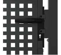 ""Rebais 2026"" Portail de jardin robust 1PC - ZENCORE - PORTILLON D'entrée - Anthracite 100x75 cm Acier JJ2084048