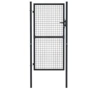 ""Rebais 2026"" Portail de jardin robust 1PC - ZENCORE - PORTILLON D'entrée - grillagé en acier galvanisé gris 100 x 175 cm JJ7324404