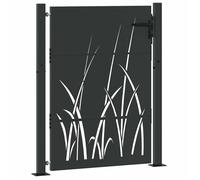 ""Rebais 2026"" Porte de jardin robust 1PC - ZENCORE - PORTILLON D'entrée - Noir 100 x 125 cm - Acier peint par poudre JJ1403108