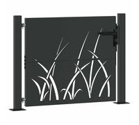 ""Rebais 2026"" Porte de jardin robust 1PC - ZENCORE - PORTILLON D'entrée - Noir 110 x 105 cm - Acier peint par poudre JJ5123156