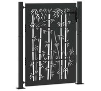 ""Rebais 2026"" Porte de jardin robust 1PC - ZENCORE - PORTILLON D'entrée - Noir 110 x 130 cm Acier enduit de poudre JJ9213866