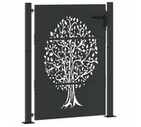 ""Rebais 2026"" Porte de jardin robust 1PC - ZENCORE - PORTILLON D'entrée - Noir 110 x 155 cm - Acier peint par poudre JJ7412805