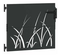 ""Rebais 2026"" Porte de jardin robust 1PC - ZENCORE - PORTILLON D'entrée - Noir 85 x 100 cm - Acier peint par poudre JJ8465900