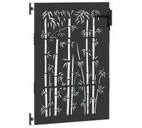 ""Rebais 2026"" Porte de jardin robust 1PC - ZENCORE - PORTILLON D'entrée - Noir 85 x 125 cm - Acier peint par poudre JJ1718301
