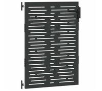 ""Rebais 2026"" Porte de jardin robust 1PC - ZENCORE - PORTILLON D'entrée - Noir 85 x 125 cm - Acier peint par poudre JJ8821136