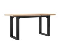 ""Rebais""Table basse pour manger - CLARENCE Table de cuisine - cadre en O 90x40x45,5cm - bois de pin massif et acier CL898159