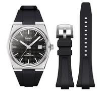 REBANDACE Bracelet pour Tissot PRX Series - Caoutchouc Fluorescent Souple pour PRX Powermatic 80, 12 mm - Rechange FKM pour Homme et Femme