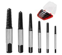 Rebanky Lot de 6 Extracteur de Vis Cassée Professionnel Extracteurs de Vis Endommagées 1/8-1 Pouce Tourne Extracteurs Vis avec Boîte de Rangement Extracteur Gauche pour Retirer les Vis Abimées Goujon